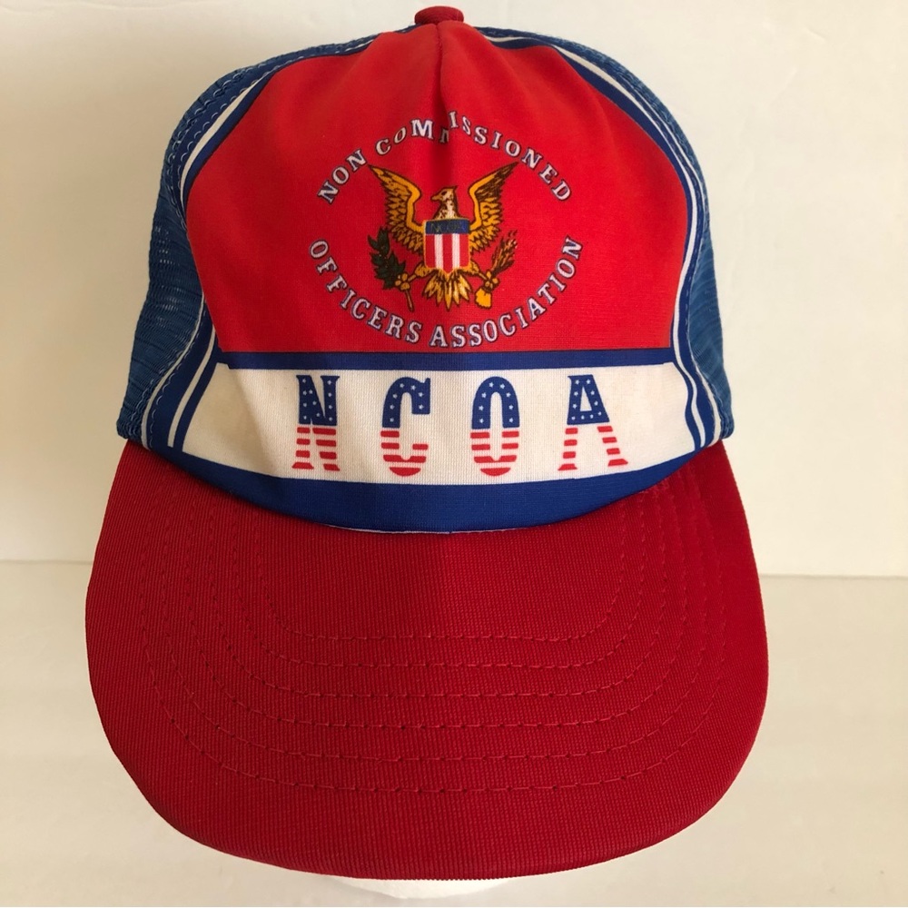 Vintage 80’s NCOA Non Commissioned Officers Association Mesh Snap Back Cap